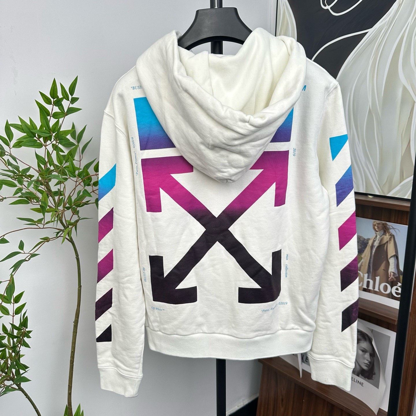 Off-White Off White Classic Rainbow Gradient Zip Hoodie Size US L / EU 52-54 / 3 - 1 Thumbnail
