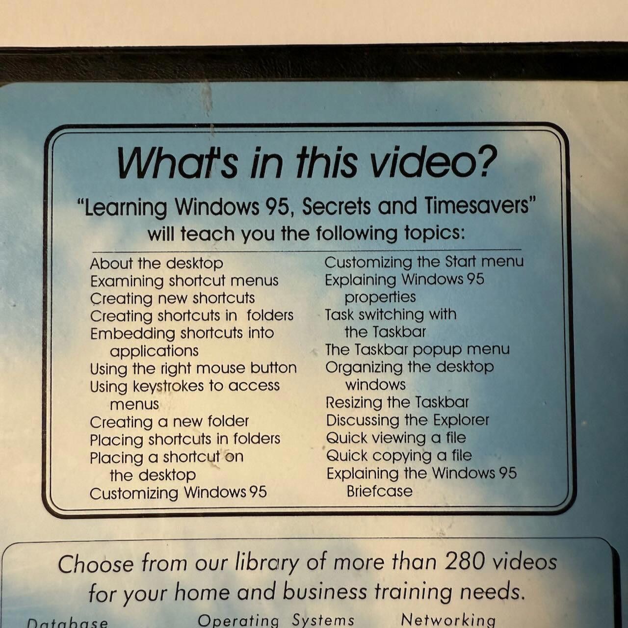 Other RARE ViaGrafix Learning Windows 95 Secrets VHS CIB Size ONE SIZE - 6 Thumbnail