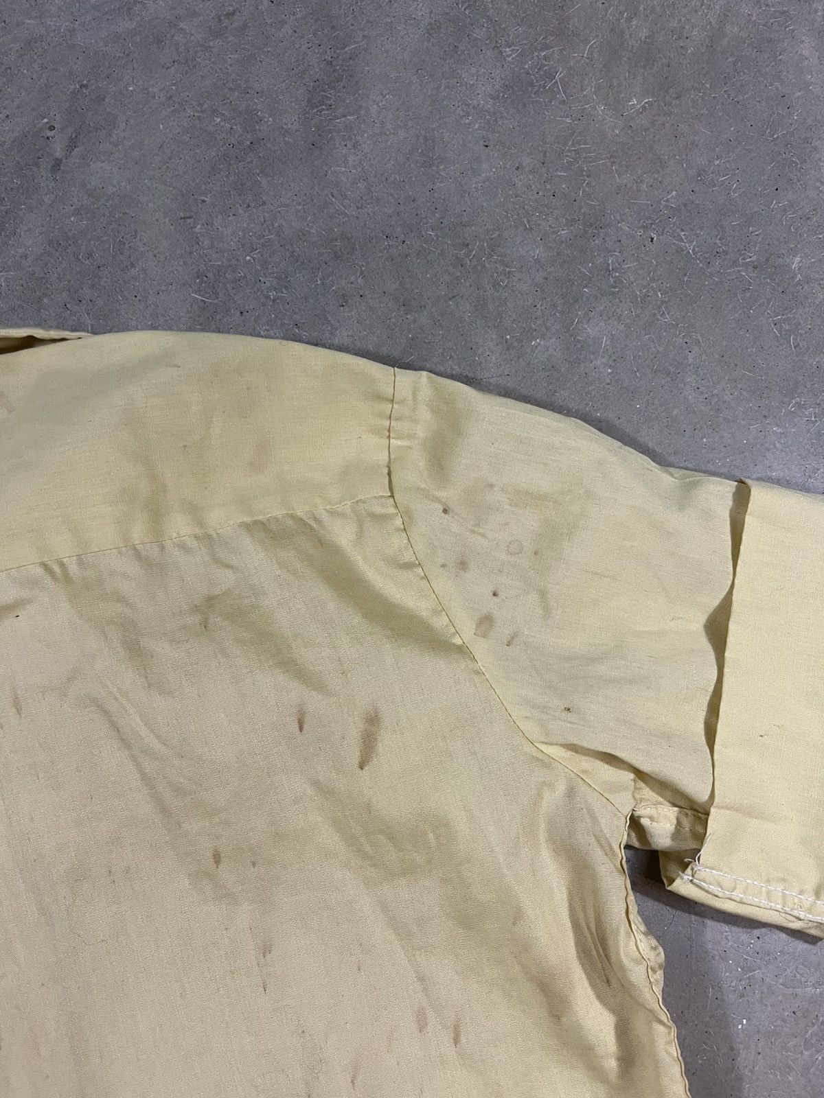 Vintage Vintage 70s Yellow Short Sleeve Loop Collar Shirt Size S / US 4 / IT 40 - 8 Thumbnail