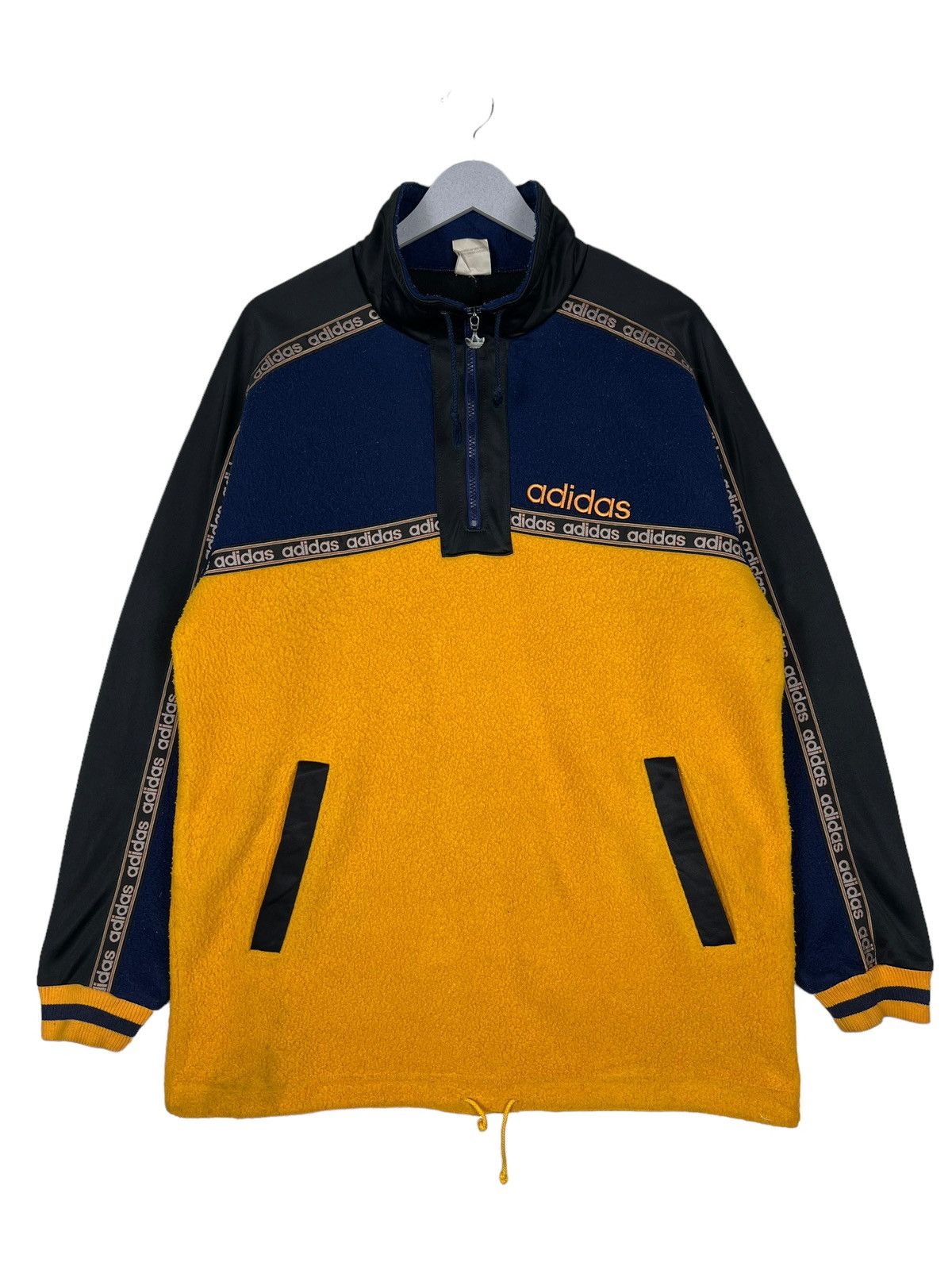 Adidas 🔥 VINTAGE ADIDAS HYBRID FLEECE ANORAK JACKET Size US L / EU 52-54 / 3 - 3 Thumbnail