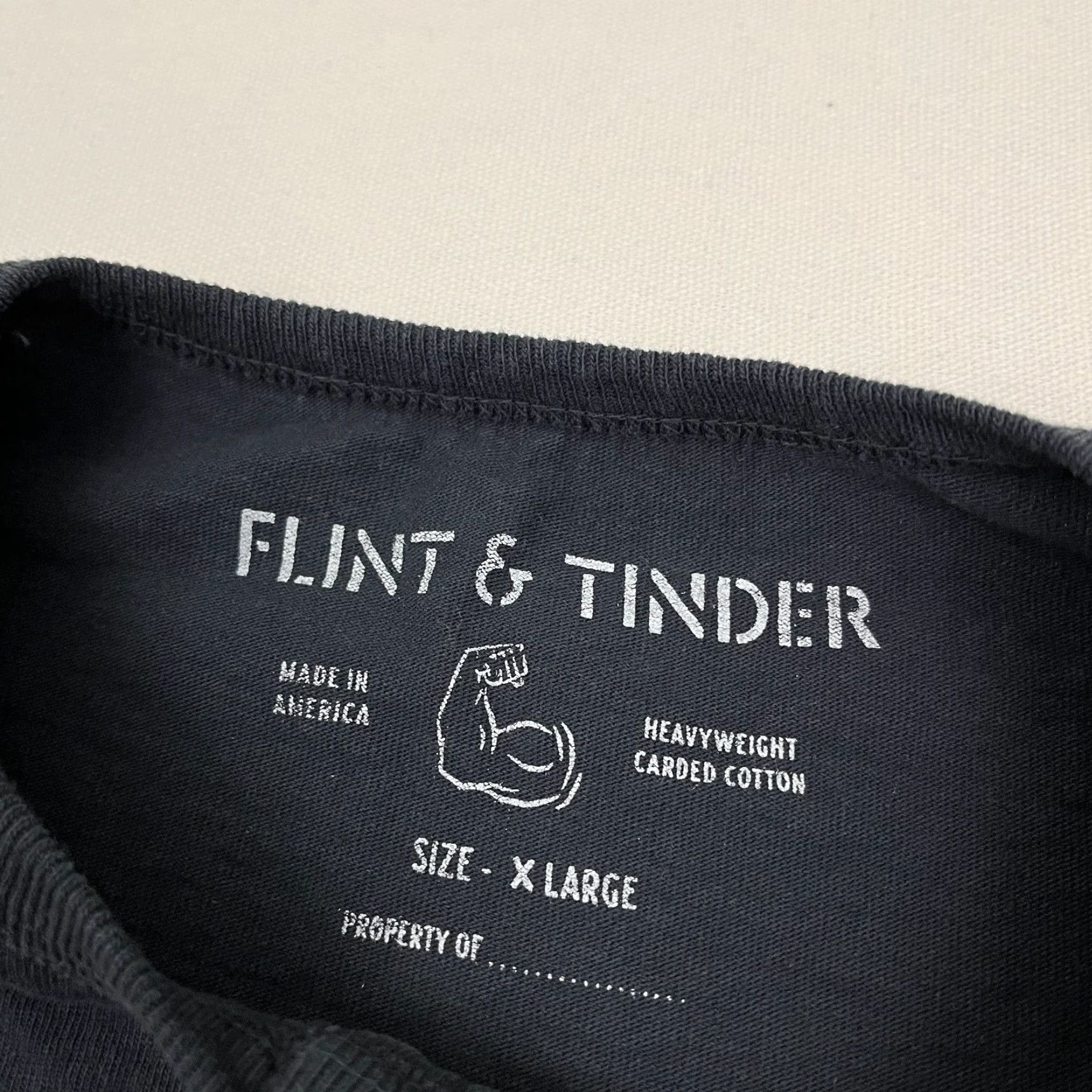 Vintage Flint & Tinder Shirt Mens XL Blue Heavyweight Carded Cotton Henley Long Sleeve Shirt Size US XL / EU 56 / 4 - 2 Thumbnail
