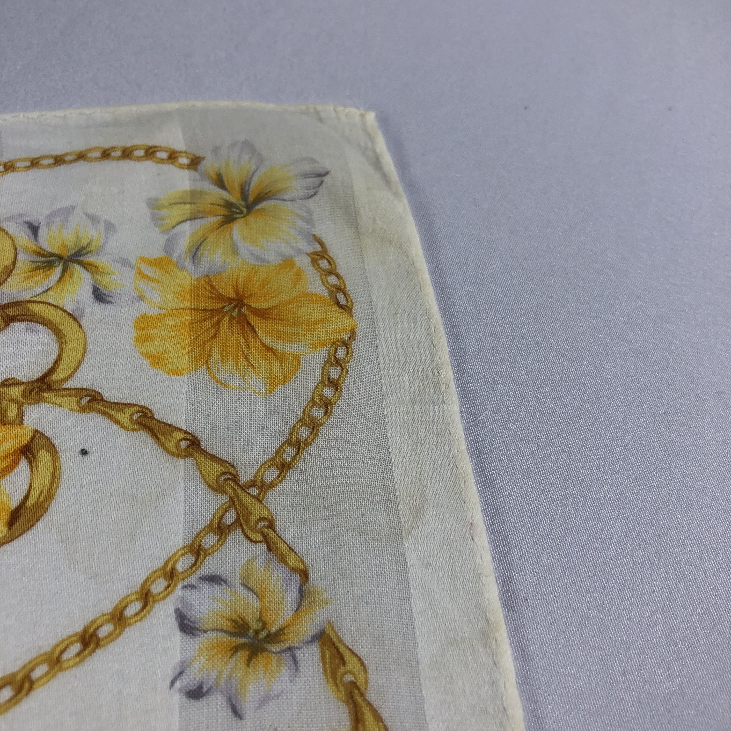 Celine × Vintage Celine Gold Chains Handkerchief Neckerchief Bandana H1981 Size ONE SIZE - 7 Thumbnail