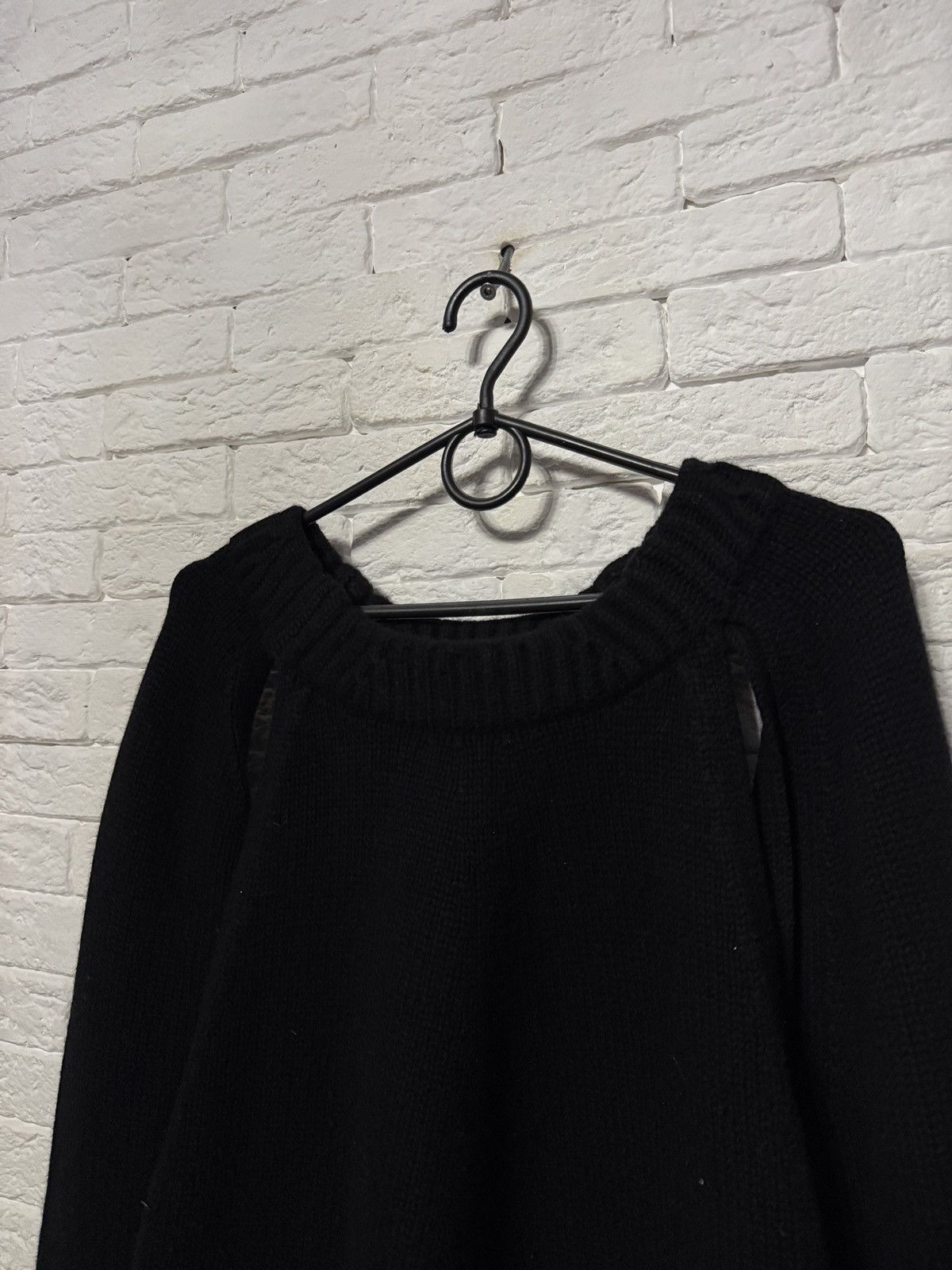 KHAITE Khaite Black Cashmere Knit Oversize Sweater Underarm Cut Out Size L / US 10 / IT 46 - 2 Thumbnail