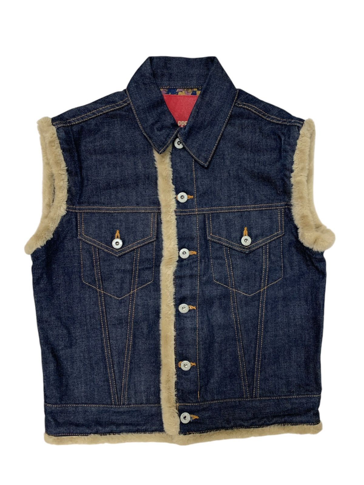 Japanese Brand × PPFM Ppfm sherpa lined vest denim jacket Size US M / EU 48-50 / 2 - 1 Thumbnail