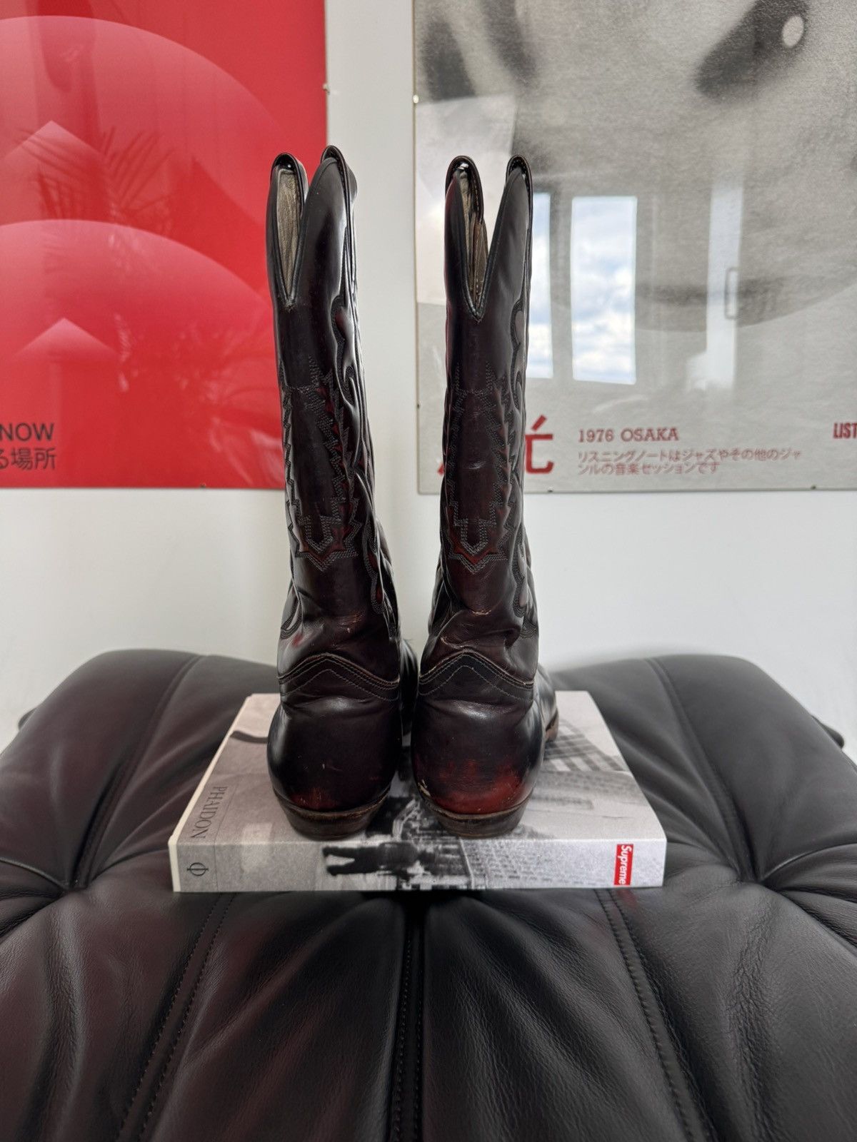 Leather Vintage Sendra Cowboy Leather Boots Washed High Faded Rare Size US 10.5 / EU 43-44 - 6 Thumbnail