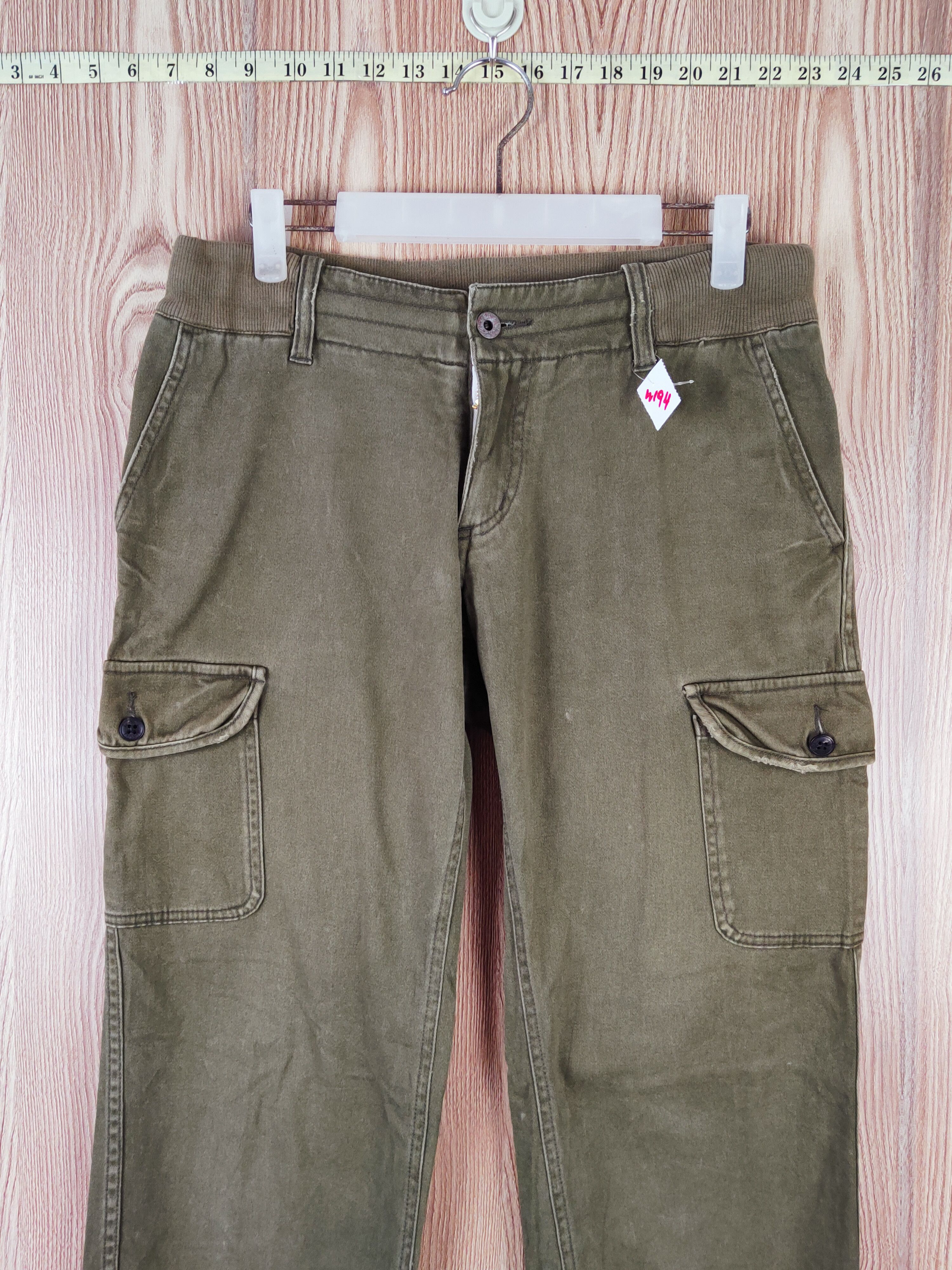 Japanese Brand Russell Athletic Olive Multipocket Cargo Pants #W194 Size US 31 - 2 Thumbnail