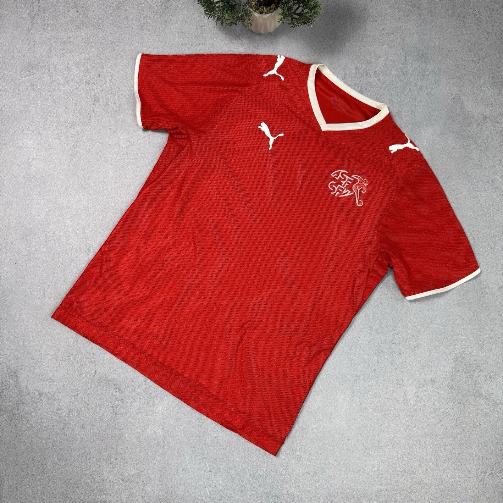 Puma Switzerland Puma 2008 2010 Home Soccer Jersey Size M Red Size US M / EU 48-50 / 2 - 1 Thumbnail