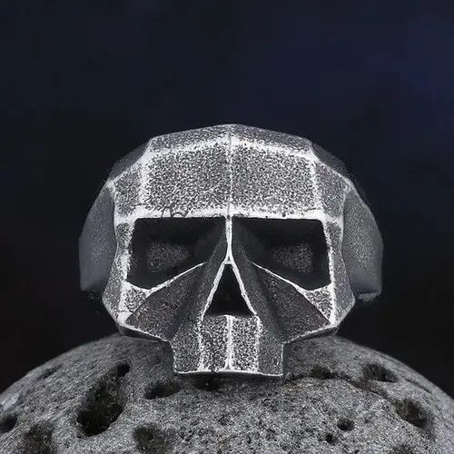 Jewelry × Vintage New Punk Rock 316L Stainless Steel Vintage Skull Ring Size ONE SIZE - 4 Thumbnail