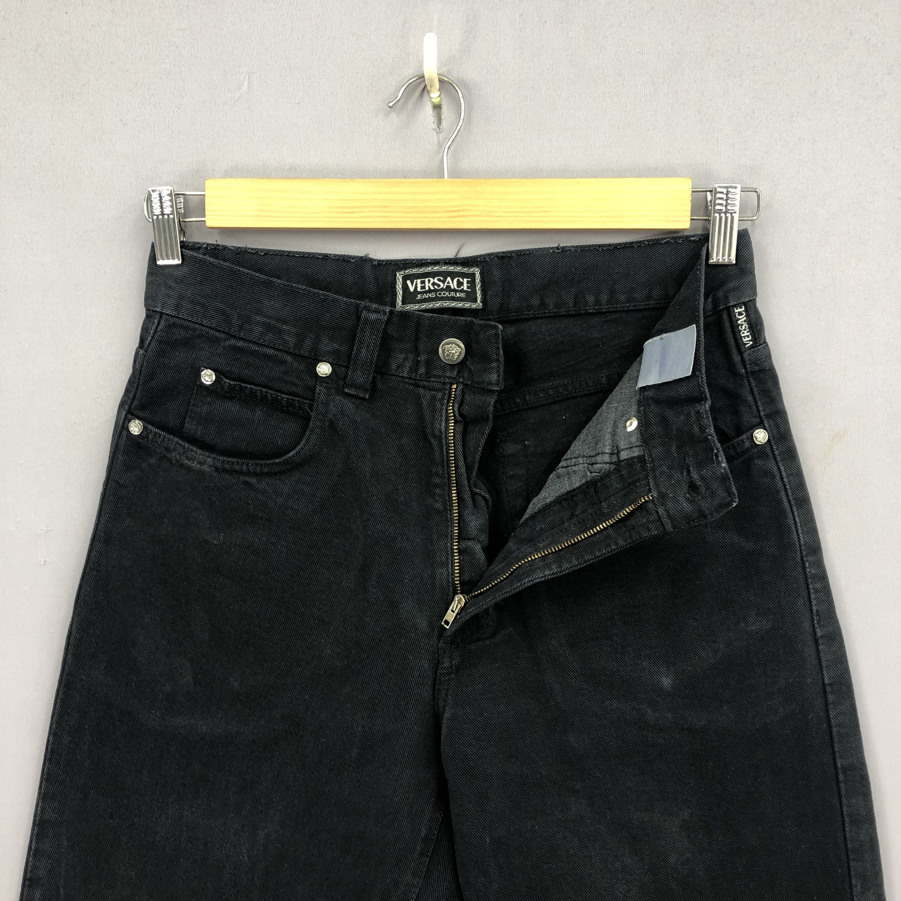 Versace Vintage 90s Versace Jeans Versace Super Black Denim BS45493 Size 28" / US 6 / IT 42 - 6 Thumbnail