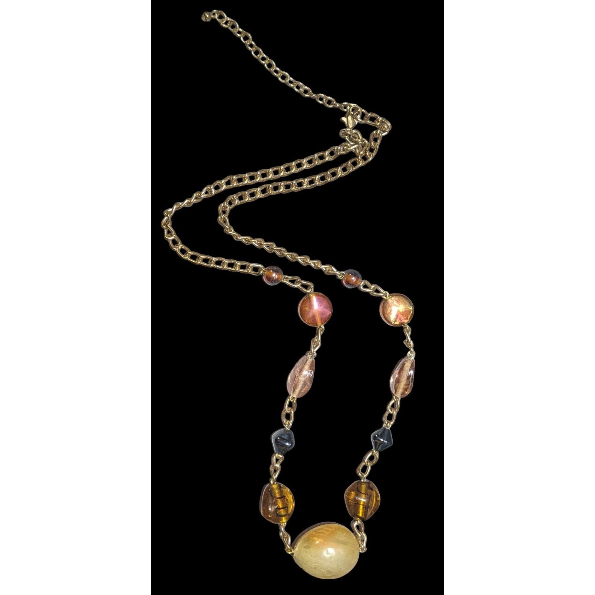 Other Rainbow Glass Beaded Statement Necklace Size ONE SIZE - 2 Thumbnail