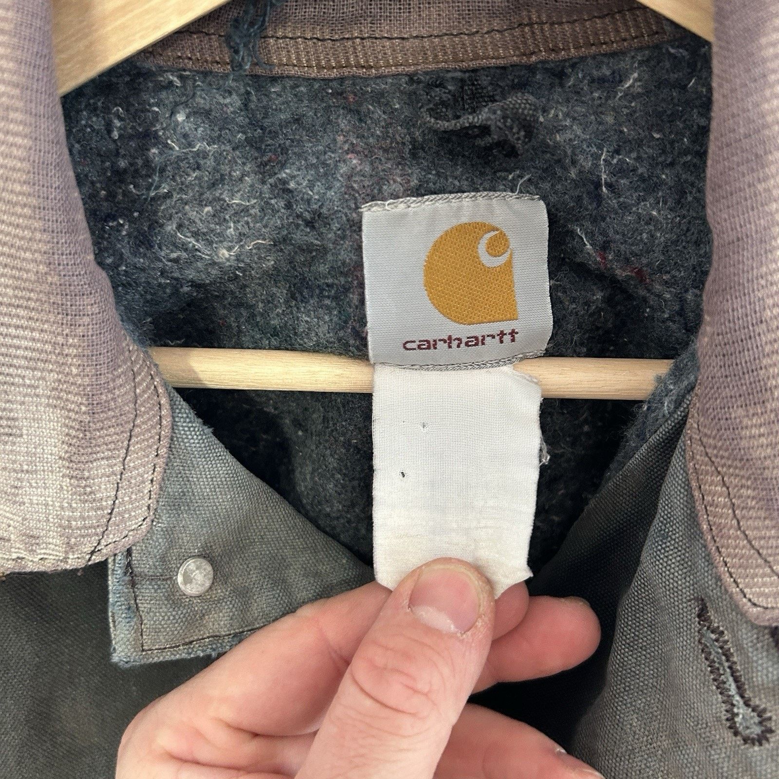 Carhartt Thrashed Vintage Carhartt Blanket-Lined Chore Coat “Black” Size US S / EU 44-46 / 1 - 16 Thumbnail