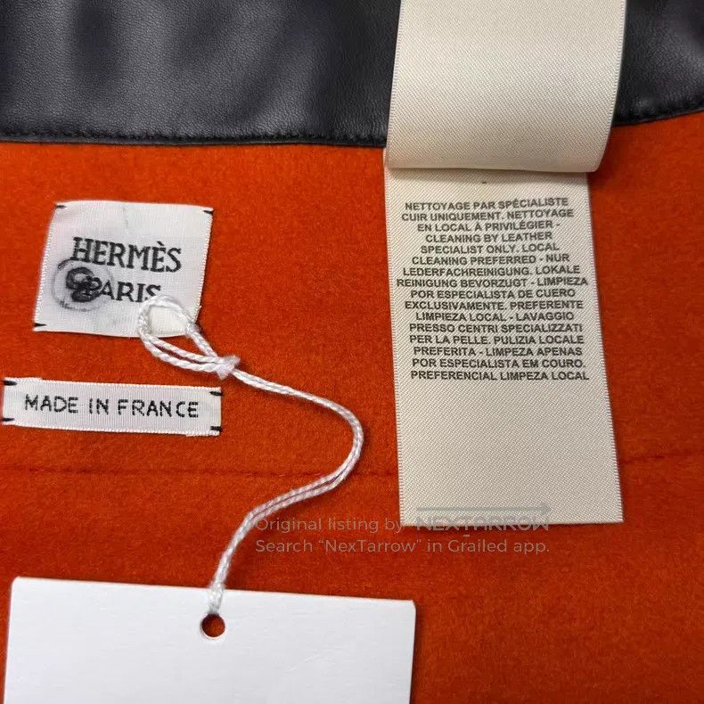 Hermes Hermes Double Faced Cashmere and Leather Skirt Size 24" / US 00 / IT 34 - 5 Thumbnail