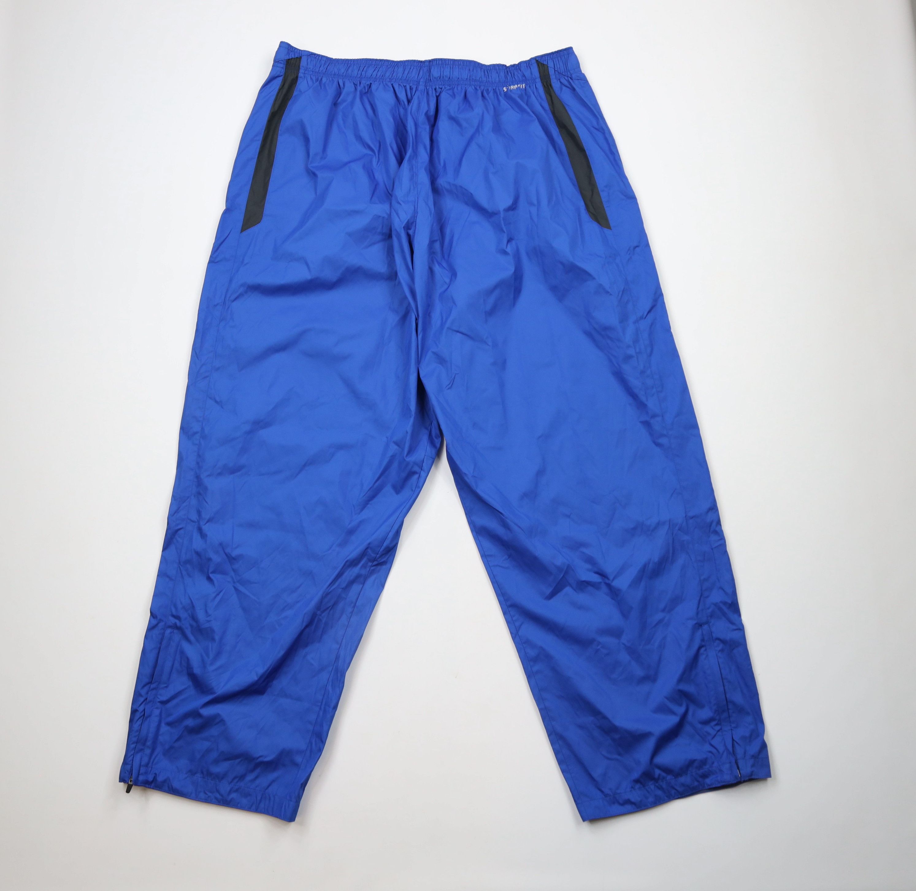 Nike × Vintage Nike Storm Fit Mini Swoosh Wide Leg Rain Pants Royal Blue Size US 44 / EU 60 - 10 Thumbnail