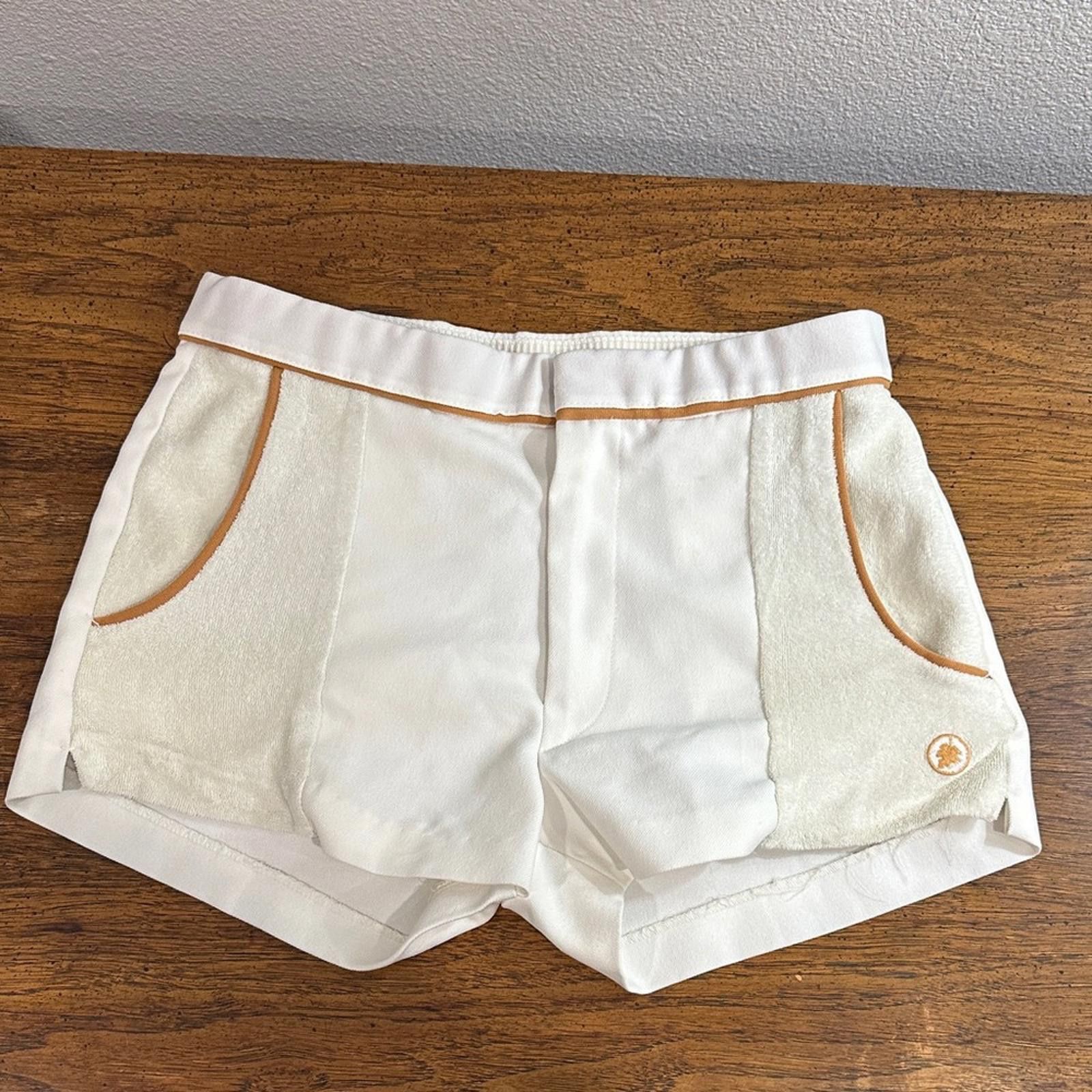 Other Paul Sullivan Sportswear Stylish White Shorts Tan Accents Size US 32 / EU 48 - 1 Thumbnail