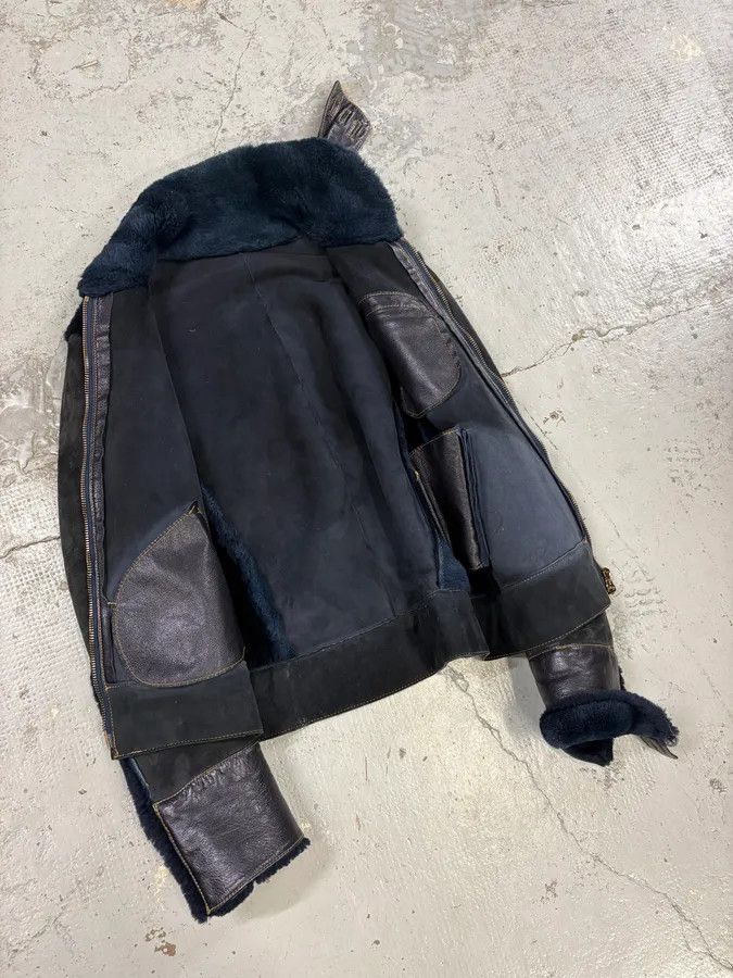 Roberto Cavalli 2000s Roberto Cavalli Blue Fur Shearling Jacket Size US M / EU 48-50 / 2 - 7 Thumbnail