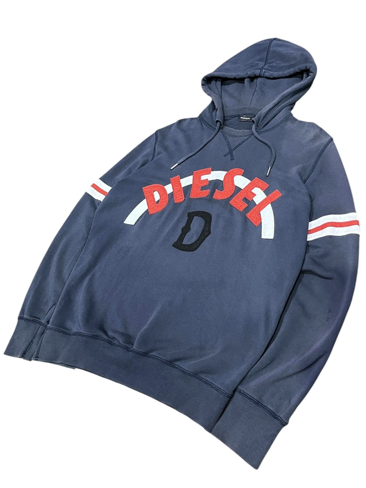 Diesel FYE🔥VINTAGE DIESEL Sun Faded Big Curve Spell-out Hoodie Size US S / EU 44-46 / 1 - 2 Thumbnail
