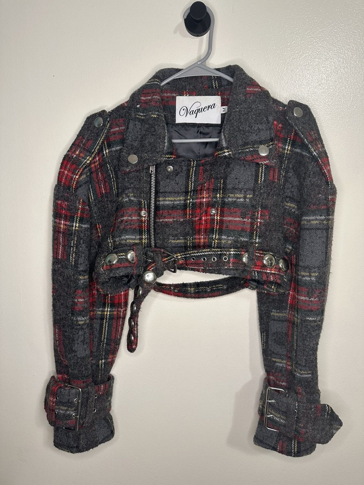 Vaquera Vaquera Cropped Moto Jacket Size M / US 6-8 / IT 42-44 - 3 Thumbnail