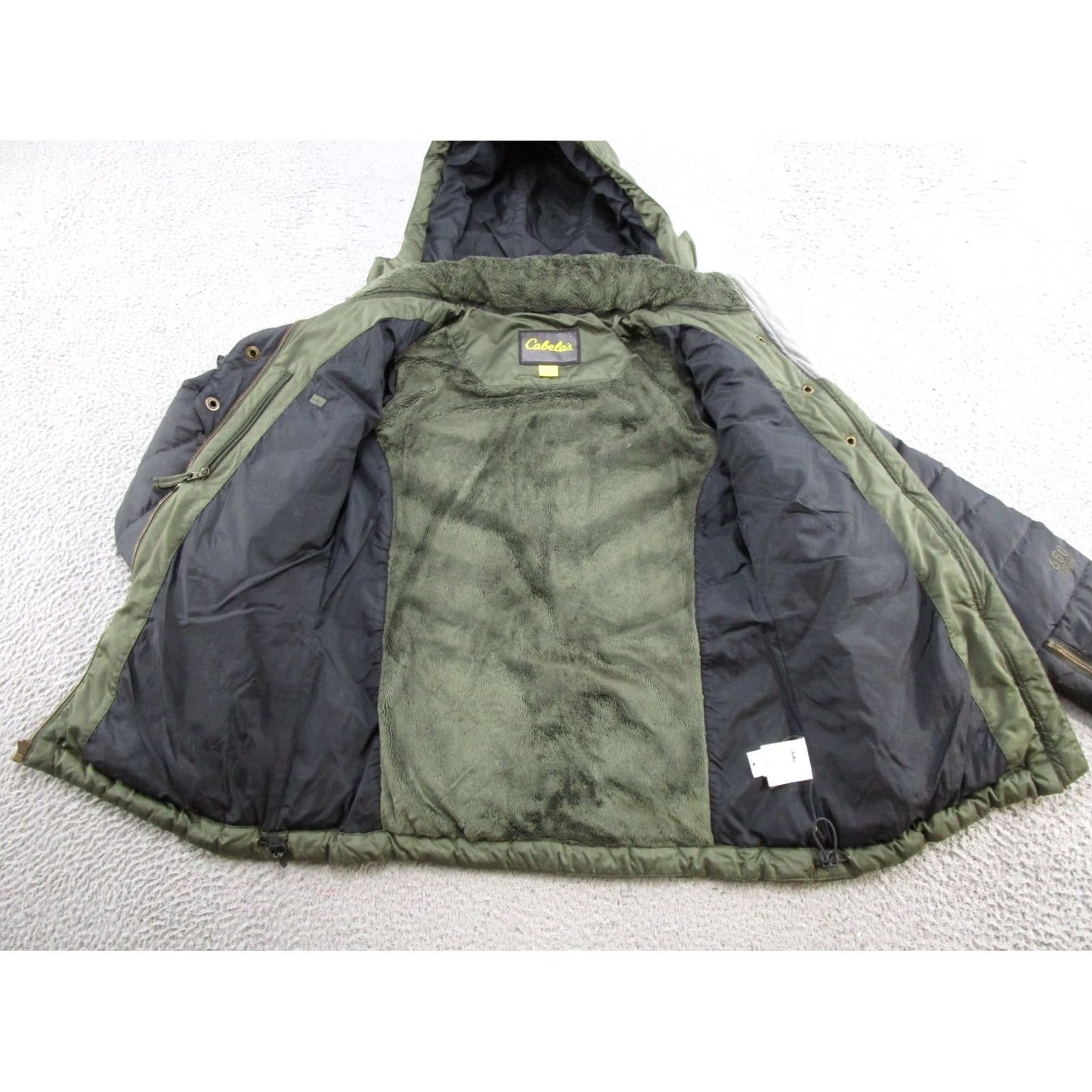 Vintage Cabela's Down Puffer Jacket Womens M Hooded Green Black READ Jacket Puffer Winter Outdoor Womens 90s Size M / US 6-8 / IT 42-44 - 7 Thumbnail