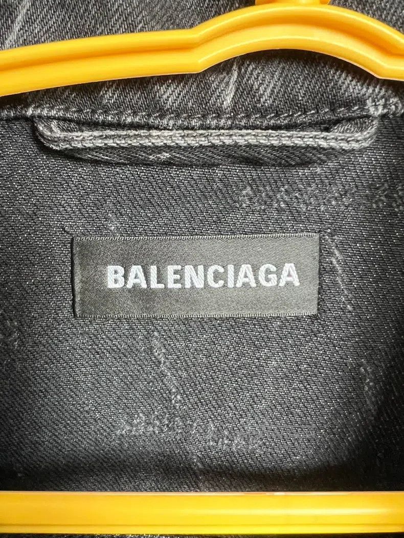Balenciaga Balenciaga Printed Logo Black Denim Shirt Size US M / EU 48-50 / 2 - 3 Thumbnail