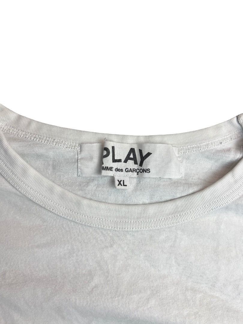 Comme des Garcons Comme des Garçons PLAY White T-Shirt Black Heart – Size XL Size US XL / EU 56 / 4 - 2 Thumbnail