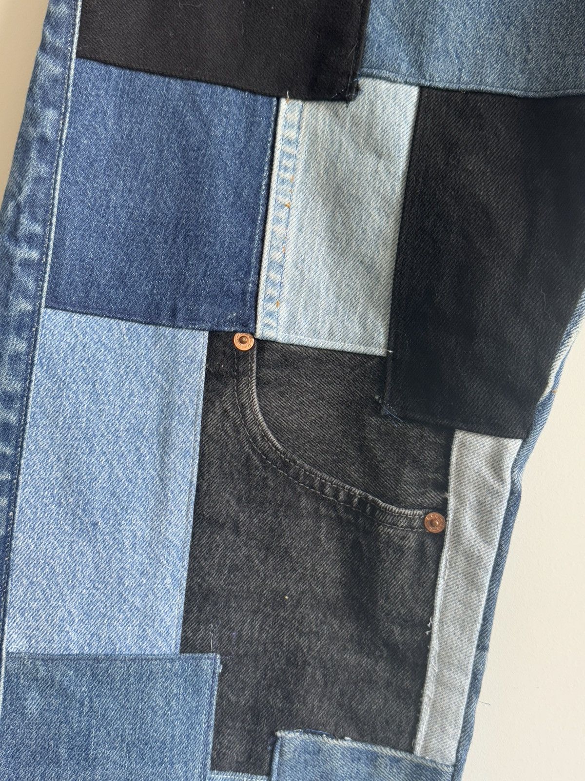 Levi's Custom recycled Levis jeans patchwork denim Size US 32 / EU 48 - 3 Thumbnail