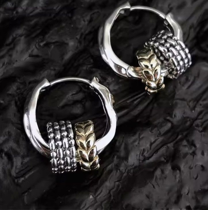 Jewelry Wheat Circles Ear Clasp Hoop Earring Size ONE SIZE - 1 Thumbnail