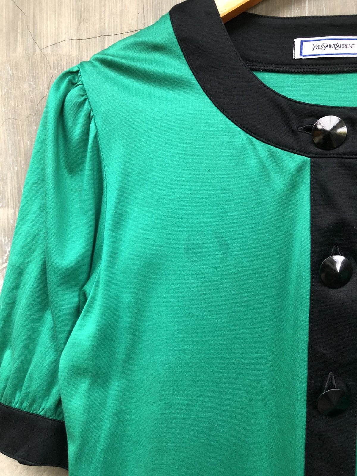 Designer × Yves Saint Laurent Vintage Yves Saint Laurent Button Up Tshirt Size M / US 6-8 / IT 42-44 - 6 Thumbnail