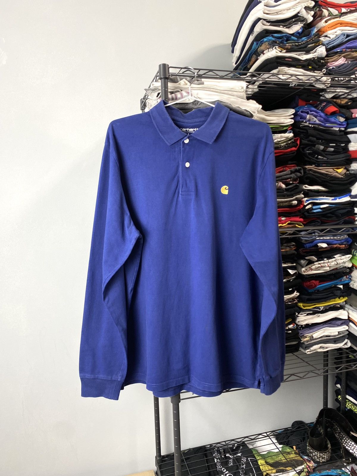Carhartt Y2K Vintage Carhartt Longsleeve Embroidered Logo Size US L / EU 52-54 / 3 - 1 Thumbnail