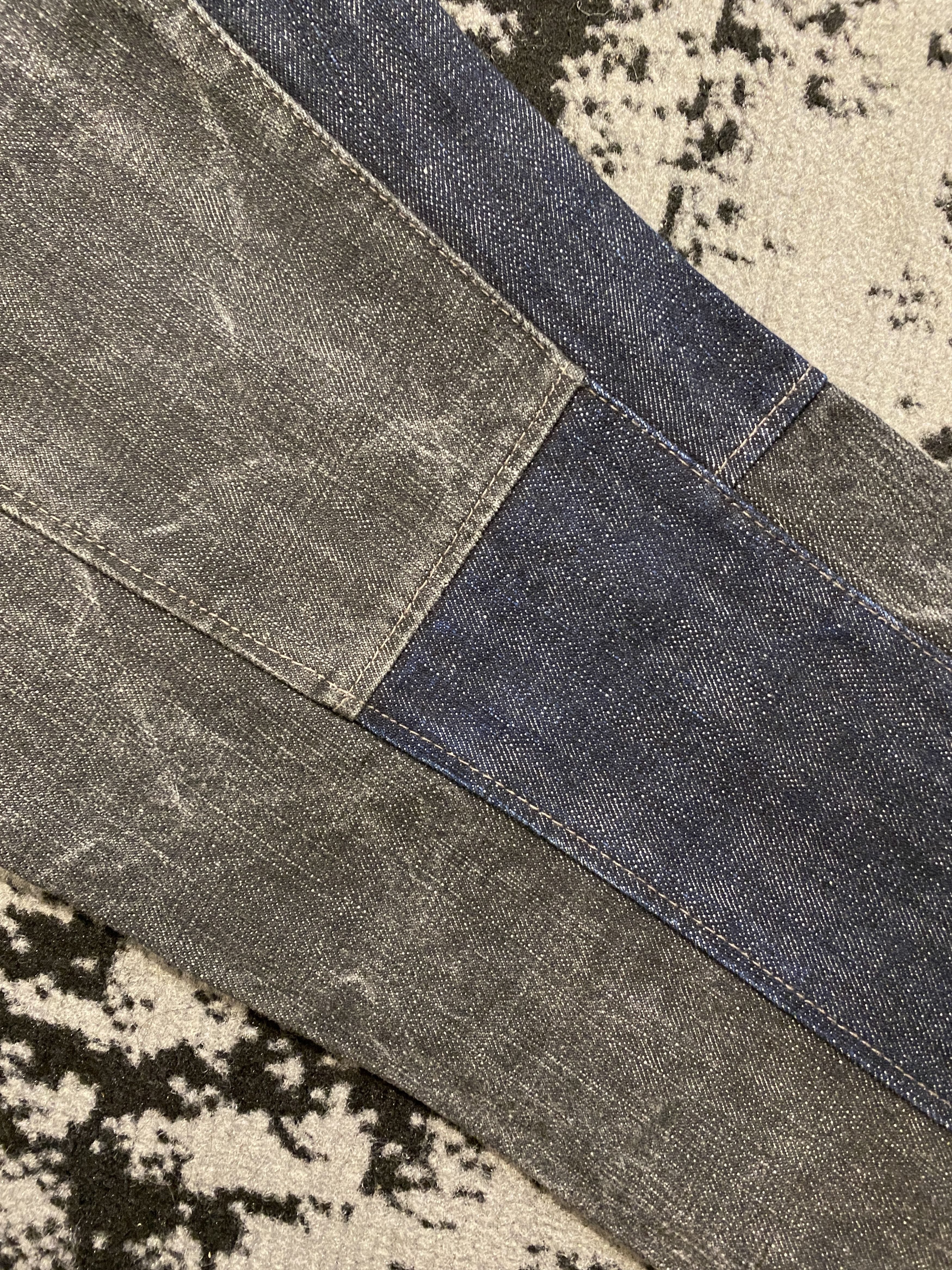 Tornado Mart Tornado Mart Patch Patchwork Denim Jeans Gray Blue Vintage Size US 30 / EU 46 - 9 Thumbnail