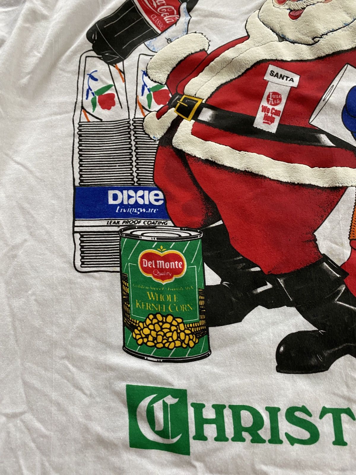 Vintage Vintage 1994 Albertsons Grocery Santa Xmas Single Stitch Tee Size US L / EU 52-54 / 3 - 12 Thumbnail