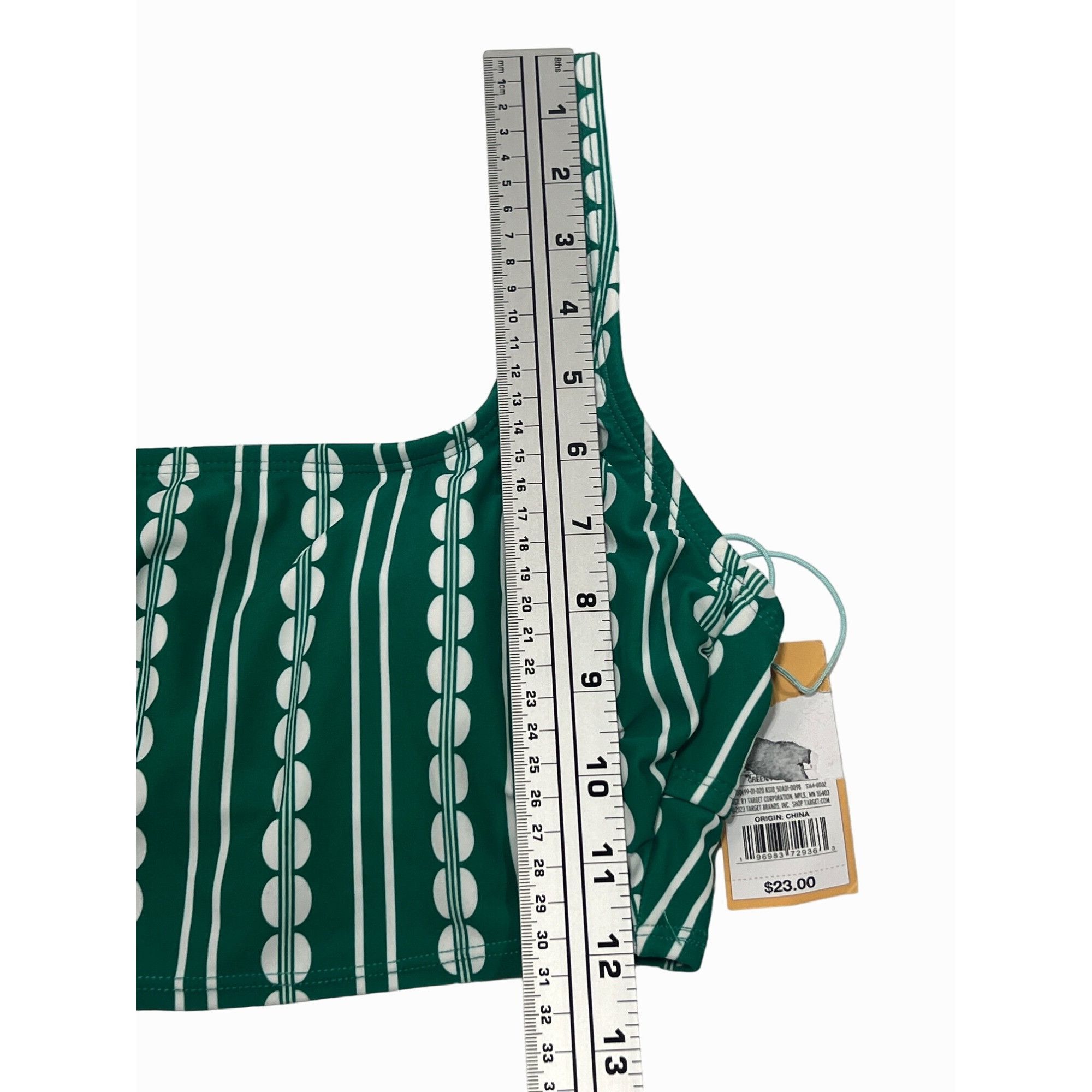 Other Kona Sol - Women's Global Print Longline Bikini Top - Green Size ONE SIZE - 6 Thumbnail