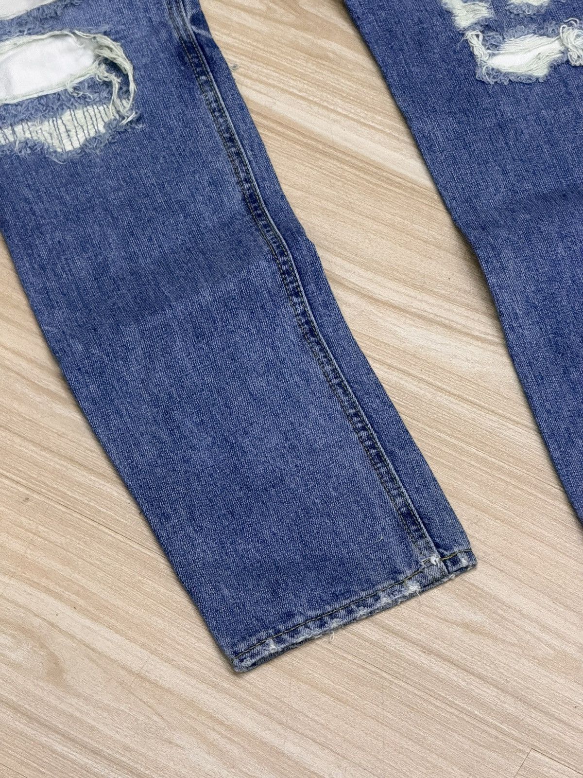 Japanese Brand Legenda Tokyo Denim Jeans Rags size 32 Size 32" / US 10 / IT 46 - 9 Thumbnail
