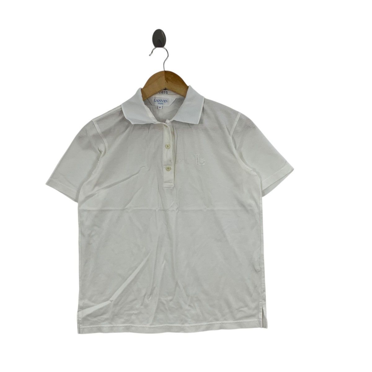 Lanvin Vintage 90s LANVIN PARIS SPORTS Collection White Polo Tee Size S / US 4 / IT 40 - 4 Thumbnail