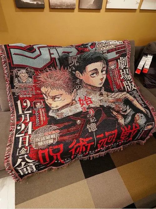 Other Handmade Jujutsu Kaisen Throw Towel Woven Blanket Size ONE SIZE - 2 Thumbnail