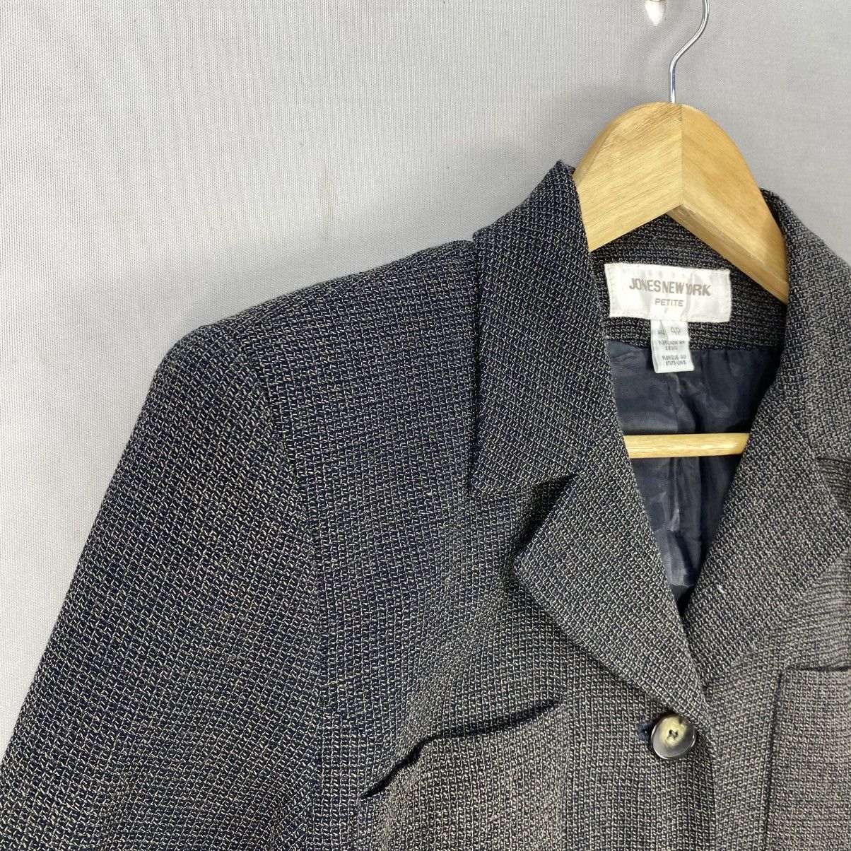 Vintage Jones New York Vintage Charcoal Formal Blazer-Boxy Fit Size XS / US 0-2 / IT 36-38 - 2 Thumbnail