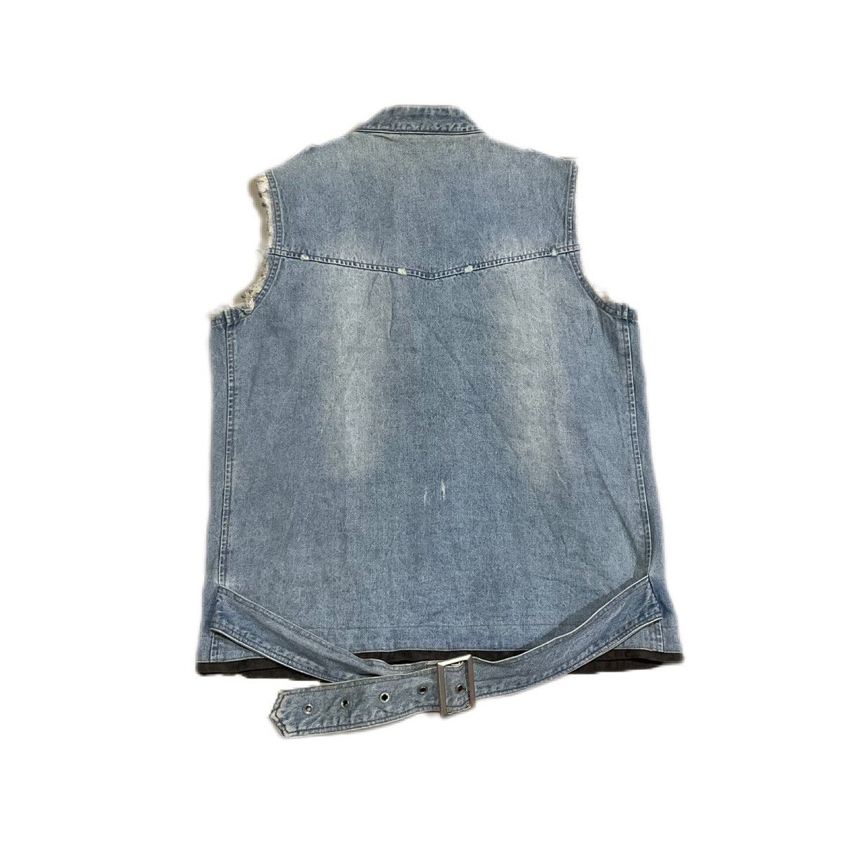 Hysteric Glamour × Japanese Brand × Seditionaries 🔥Sick Y2K In The Attic Punk Denim Vest Zipper Distressed Size US M / EU 48-50 / 2 - 8 Thumbnail