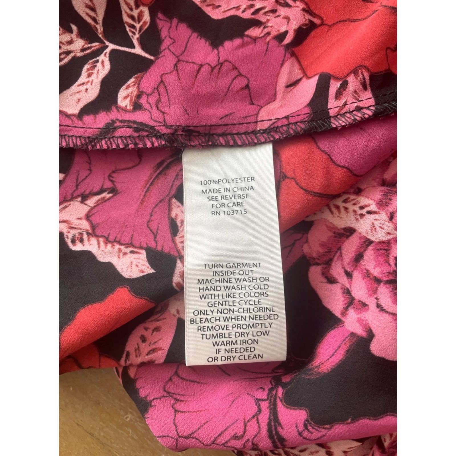 Nanette Lepore Nanette Lepore Dress Womens Size 8 Dragonfruit Mock Neck Smocked Long Sleeve NWT Size M / US 6-8 / IT 42-44 - 6 Thumbnail