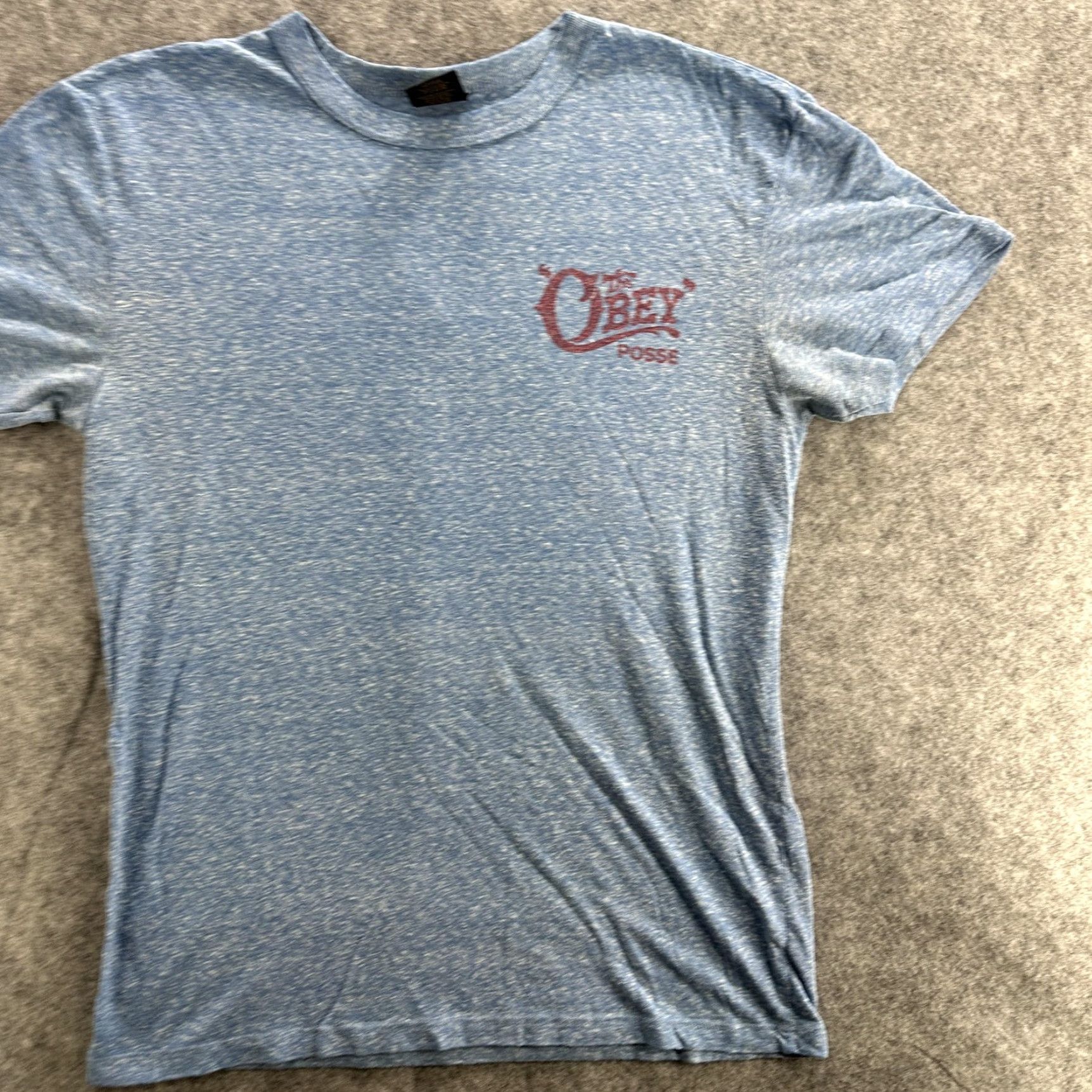 Obey Obey Shirt Made USA Mens Small Blue Heather Graphic Posse Delivery Soft Tee Size US S / EU 44-46 / 1 - 2 Thumbnail