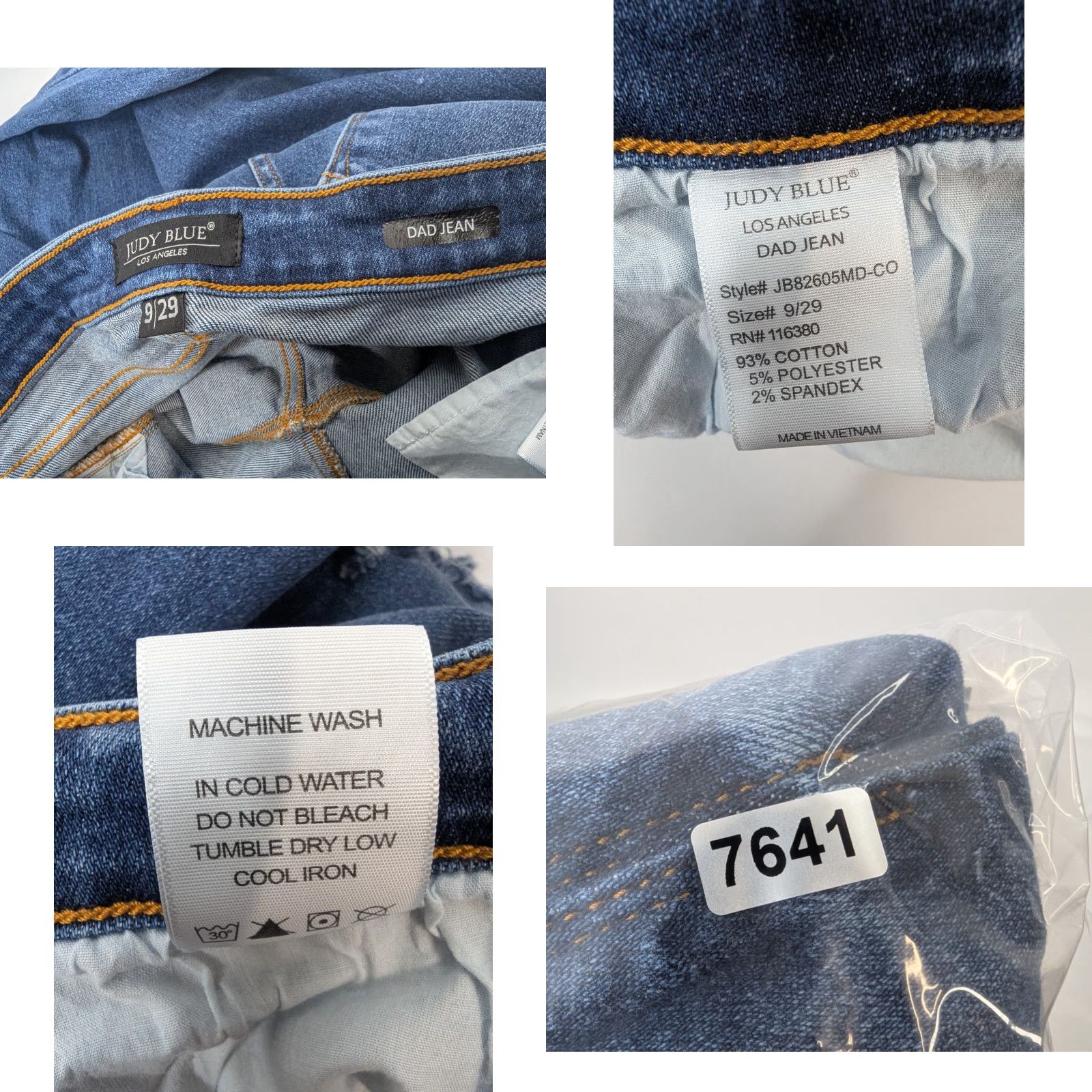 Vintage VINTAGE Judy Blue Dad Jeans Womens 29 Distressed Ripped Frayed Hem Denim Mood: Casual Blue Size 29" - 9 Thumbnail