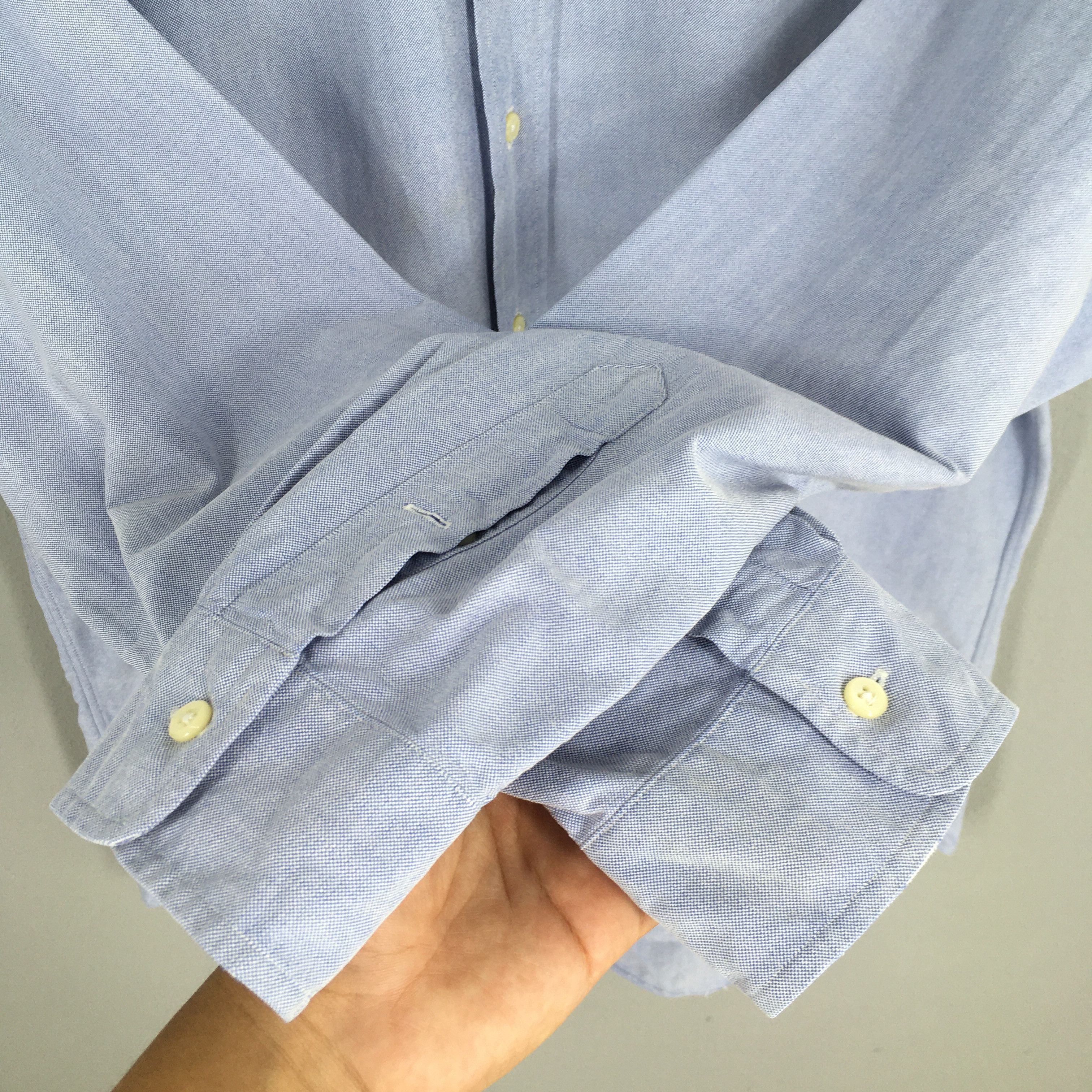 Ralph Lauren Vintage Ralph Lauren Blue Yarmout Shirt XLarge Size US XL / EU 56 / 4 - 4 Thumbnail