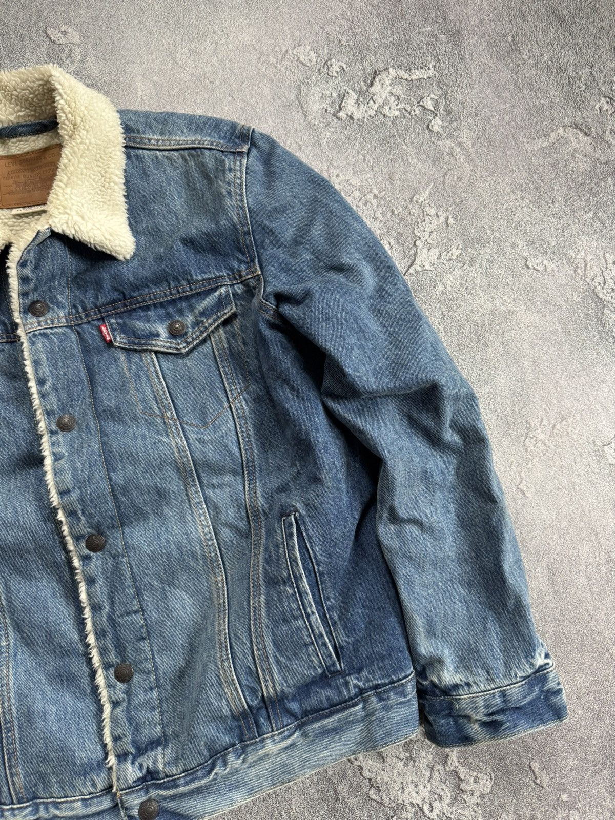 Levi's × Levi's Vintage Clothing × Vintage Levi’s L denim Sherpa jacket lined trucker bomber casual Size US L / EU 52-54 / 3 - 8 Thumbnail