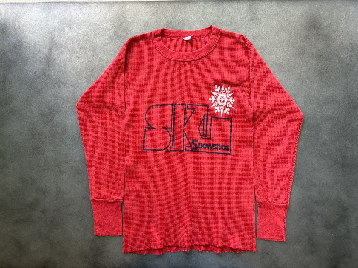 Fruit Of The Loom × Vintage 1980s Fruit of the Loom Thermal L/S Vintage Ski Layer Waffle Size US S / EU 44-46 / 1 - 11 Thumbnail