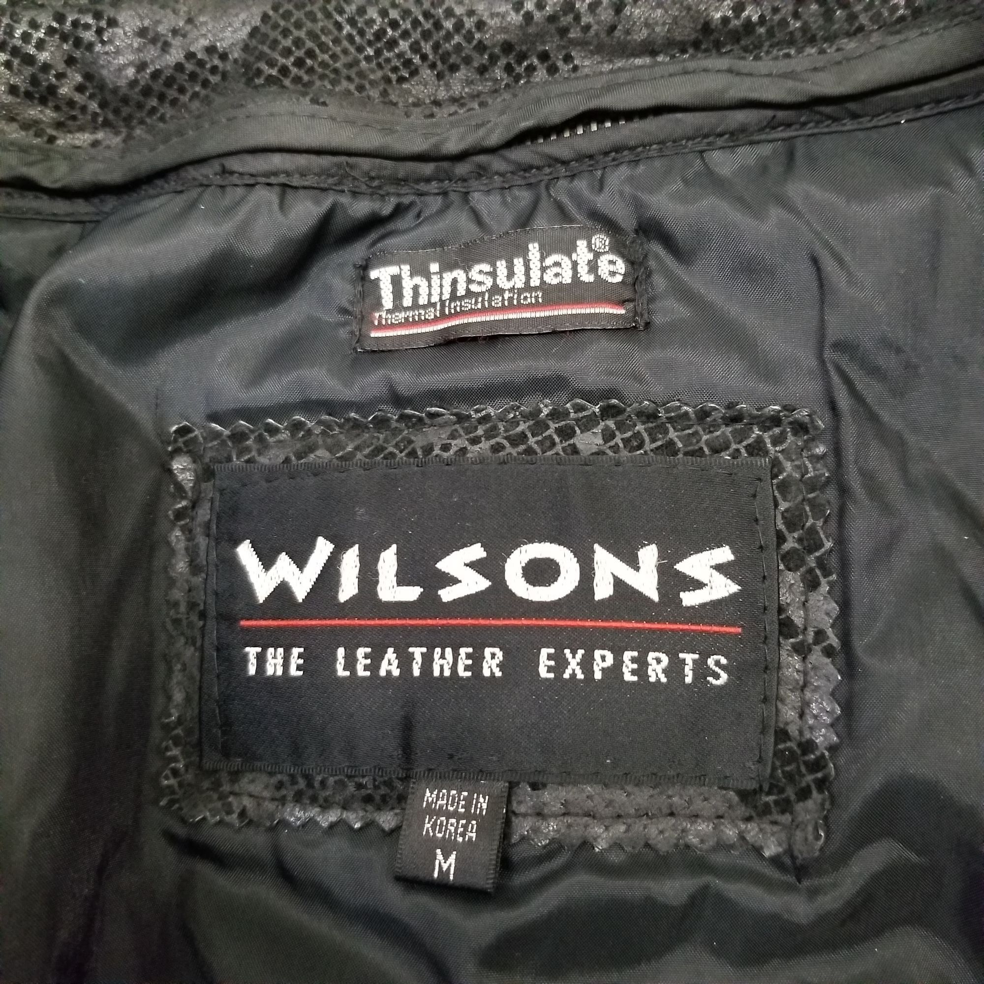 Wilsons Leather Wilsons M Black Leather Coat Jacket Zip Out Liner Pockets Vi Size M / US 6-8 / IT 42-44 - 4 Thumbnail