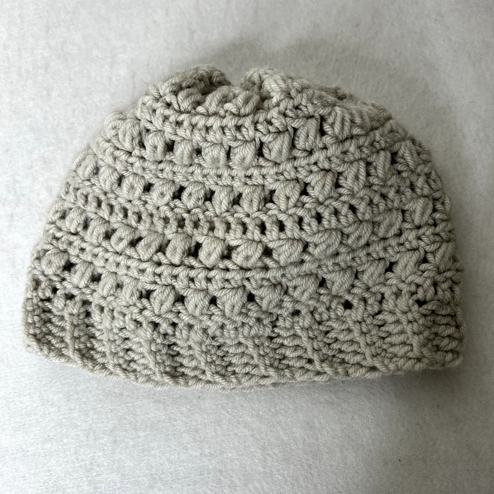 Handmade Handmade Gray Knit Beanie Hat Size ONE SIZE - 3 Thumbnail