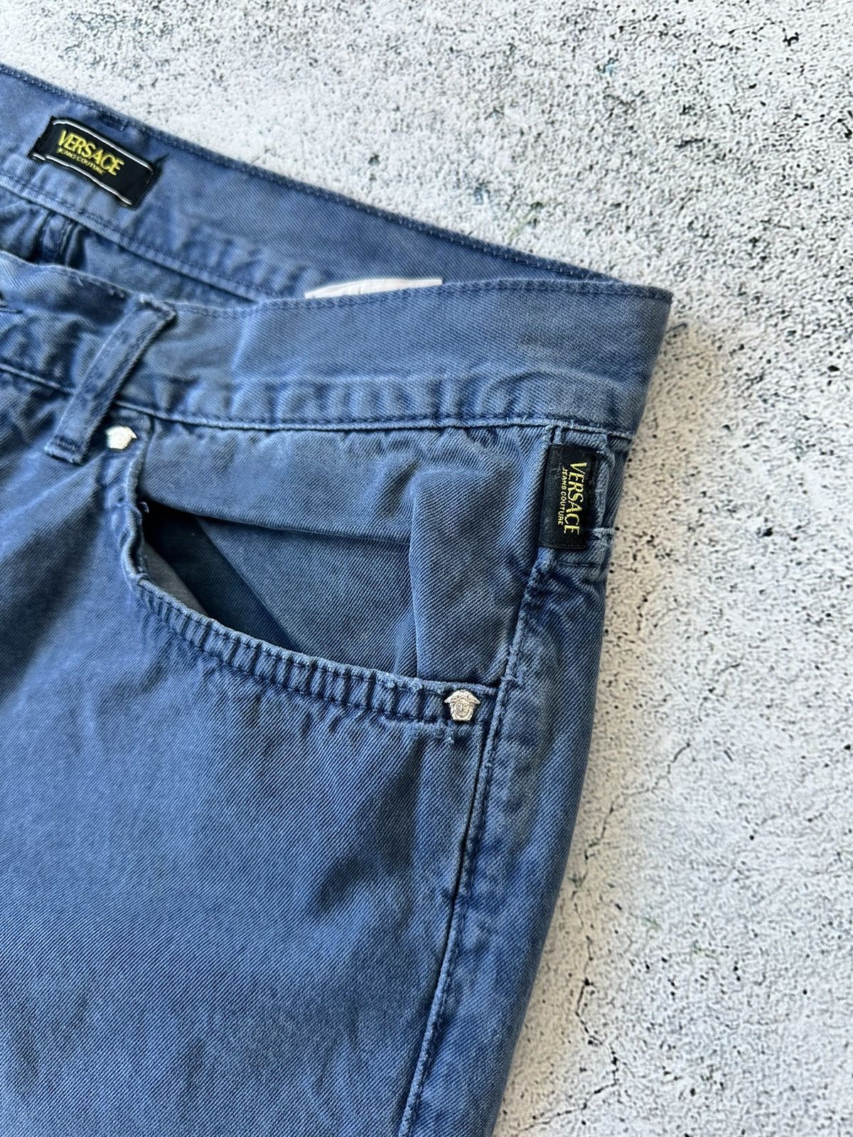 Versace × Versace Jeans Couture × Vintage Vintage Versace Jeans Couture Washed Pants Size US 29 - 7 Thumbnail