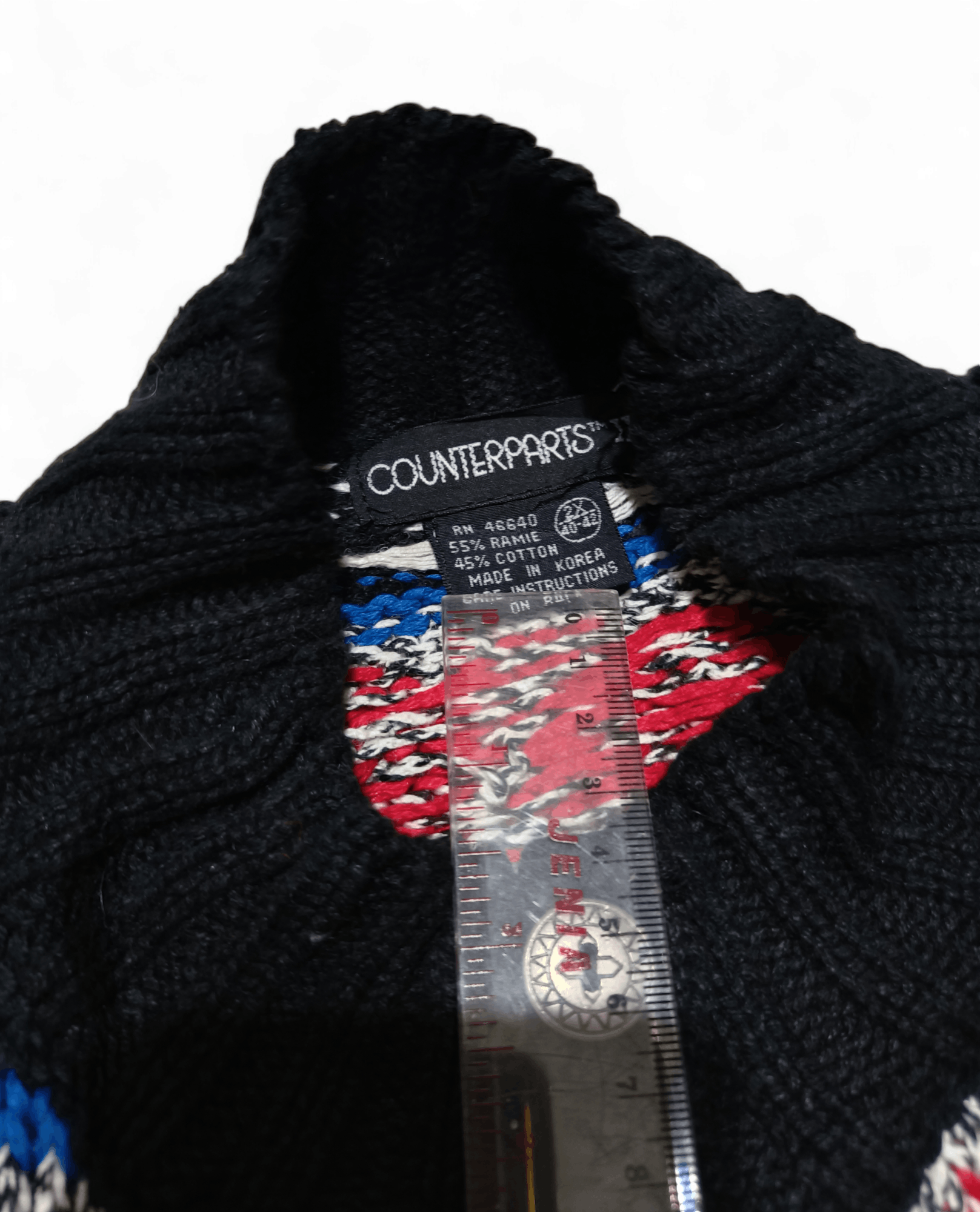 Other Vintage 80s COUNTERPARTS II Ethnic Pattern Knit Sweater Size US L / EU 52-54 / 3 - 8 Thumbnail