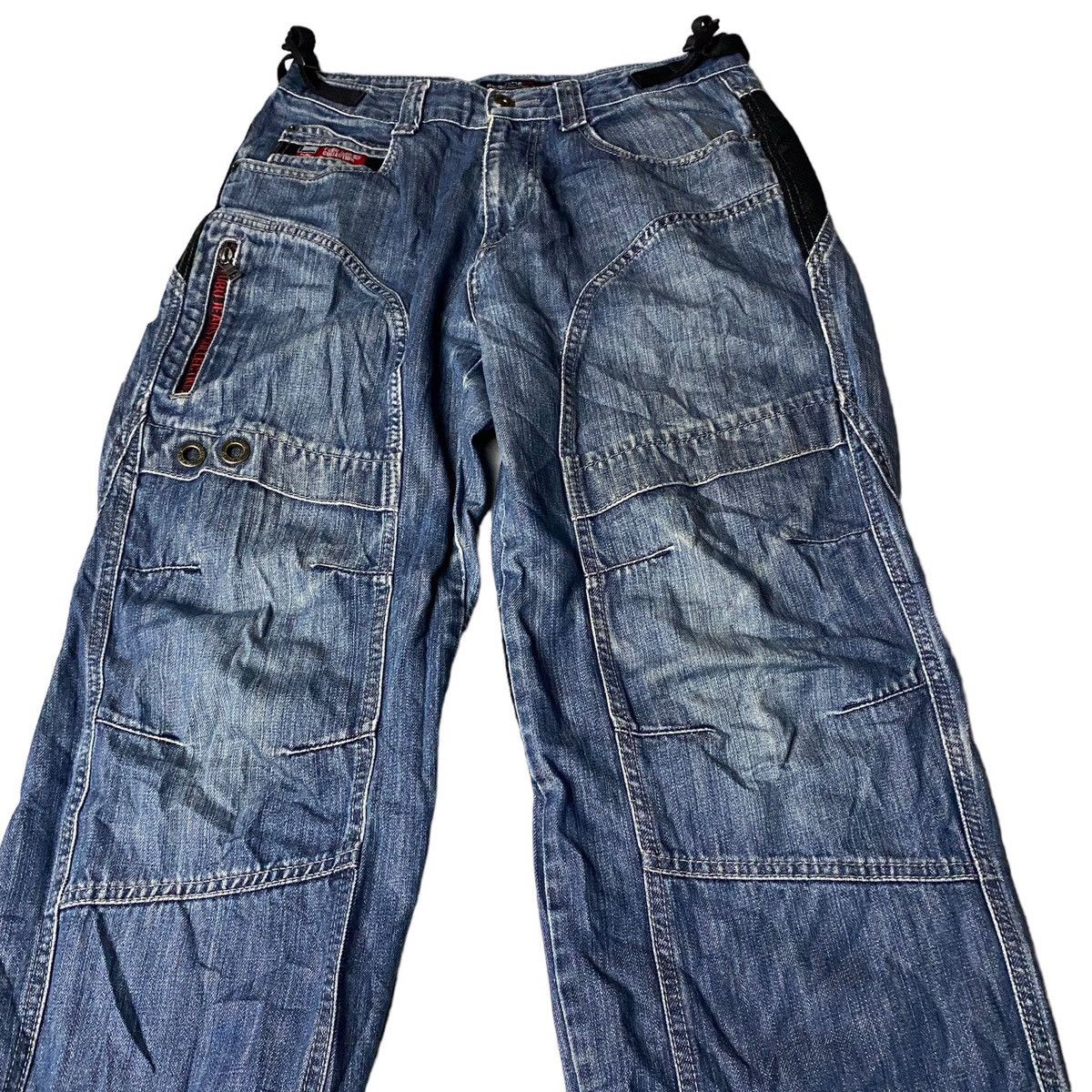 Hysteric Glamour Fubu Collection - Flared Double Knee Straight Cut Jeans Lgb Size US 34 / EU 50 - 4 Thumbnail