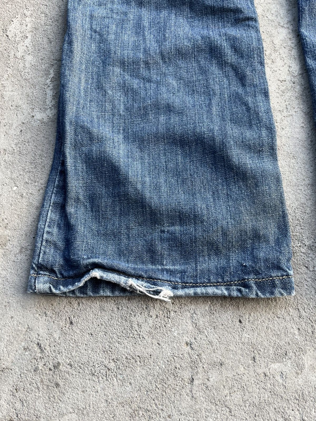 20471120 × If Six Was Nine × Le Grande Bleu (L.G.B.) Jeans Dirty Pants Faded Crash Denim Thrashed Y2K Distressed Size US 34 / EU 50 - 17 Thumbnail