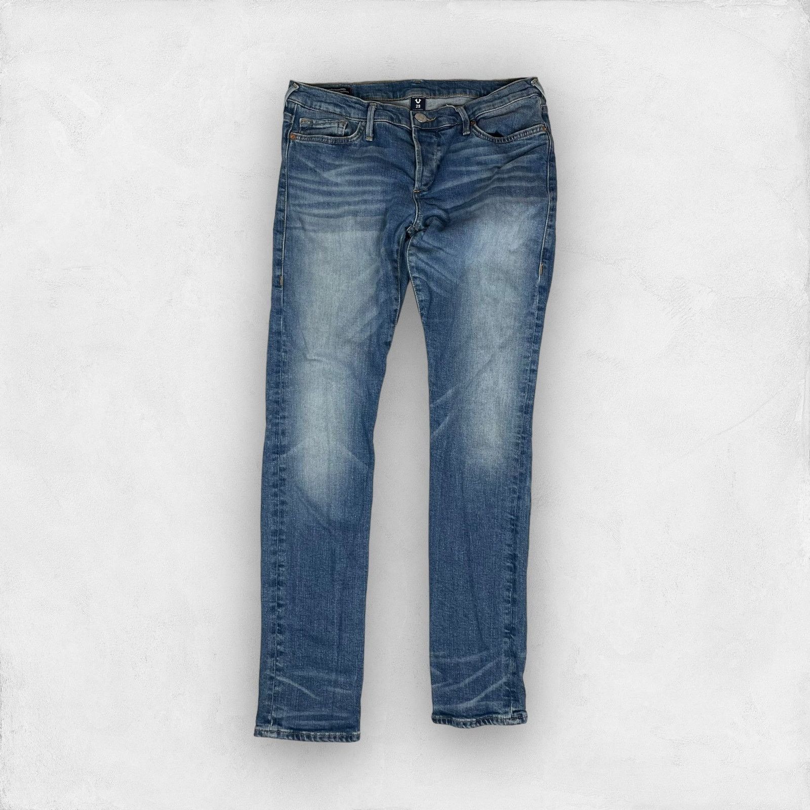 True Religion True Religion LIV Women Blue Low Rise Relaxed Skinny Jean 29 Size 29" - 4 Thumbnail