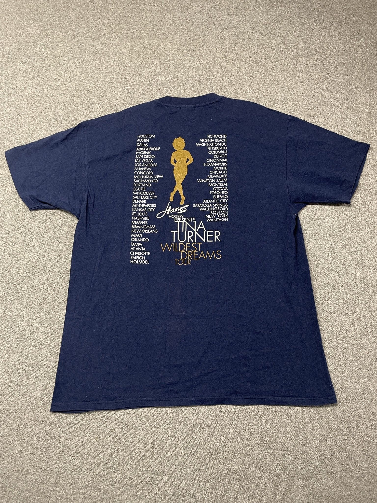 Hanes Vintage 90s Tina Turner Wildest Dreams Tour Single Stitch T-Shirt Size US XXL / EU 58 / 5 - 2 Thumbnail